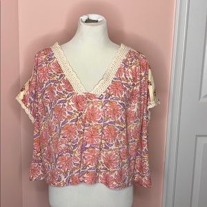 Free People Flower Crop Top
